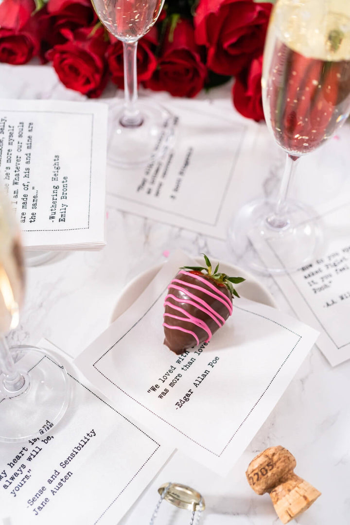Cocktail Napkins with Love Quotes