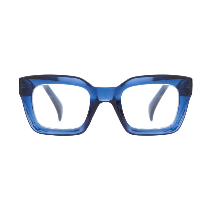 Sophie Blue Light Readers in Transparent Blue - Mildred Hoit