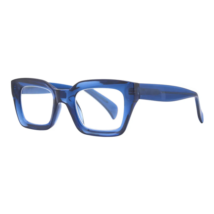 Sophie Blue Light Readers in Transparent Blue - Mildred Hoit