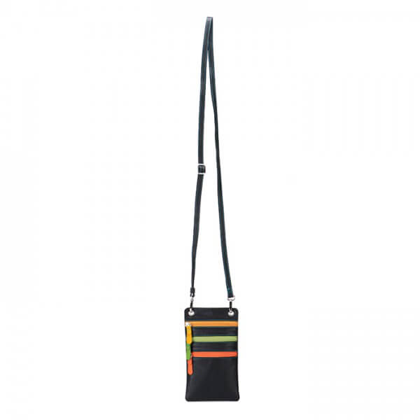 Travel Neck Purse in Black Pace - Mildred Hoit