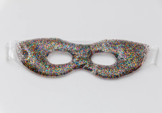 Rainbow Glitter Eye Mask available at Mildred Hoit in Palm Beach.