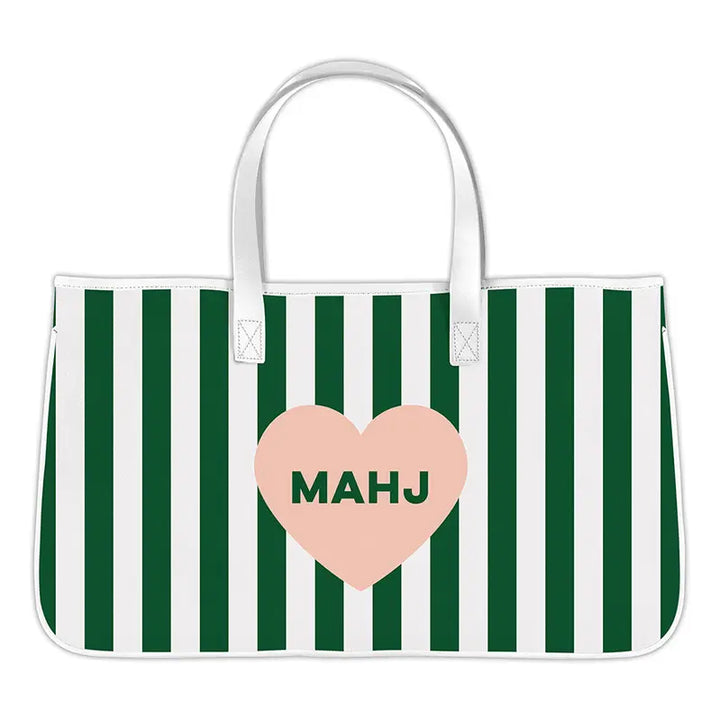 Mahj Heart Mah Jongg Canvas Tote