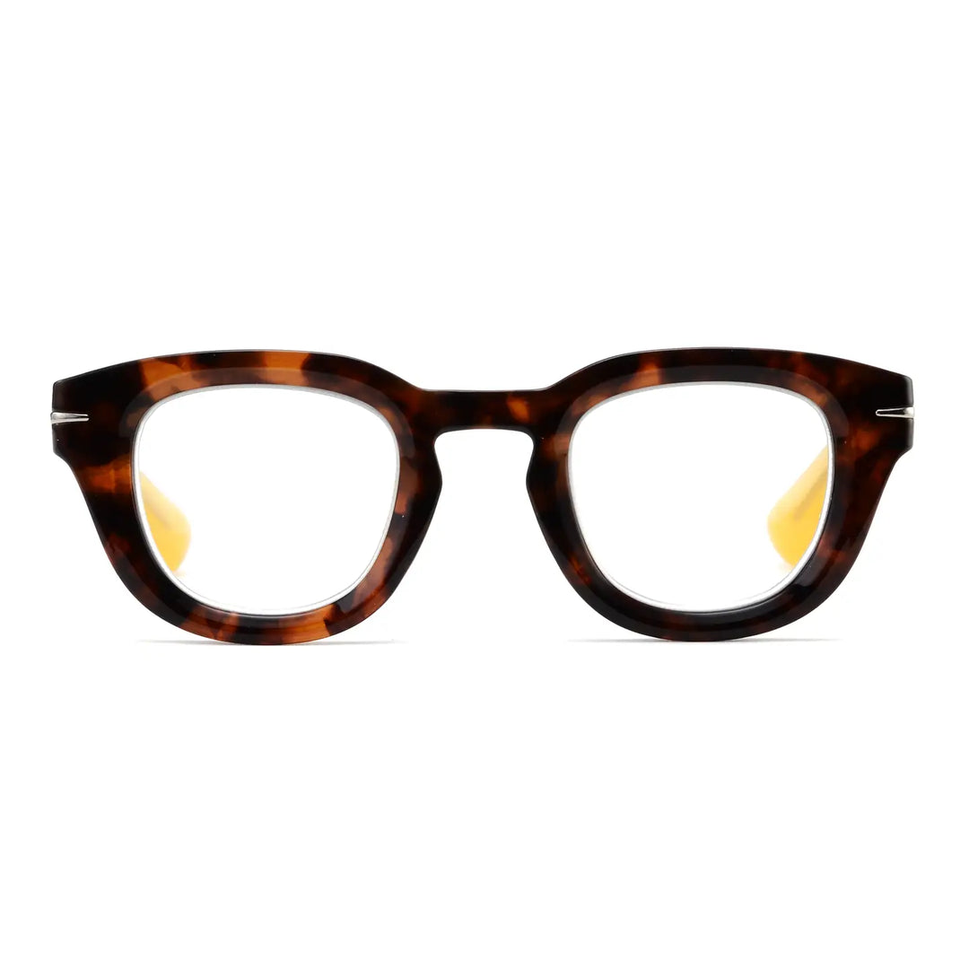 Darcy Blue Light Readers in Tortoise & Yellow - Mildred Hoit