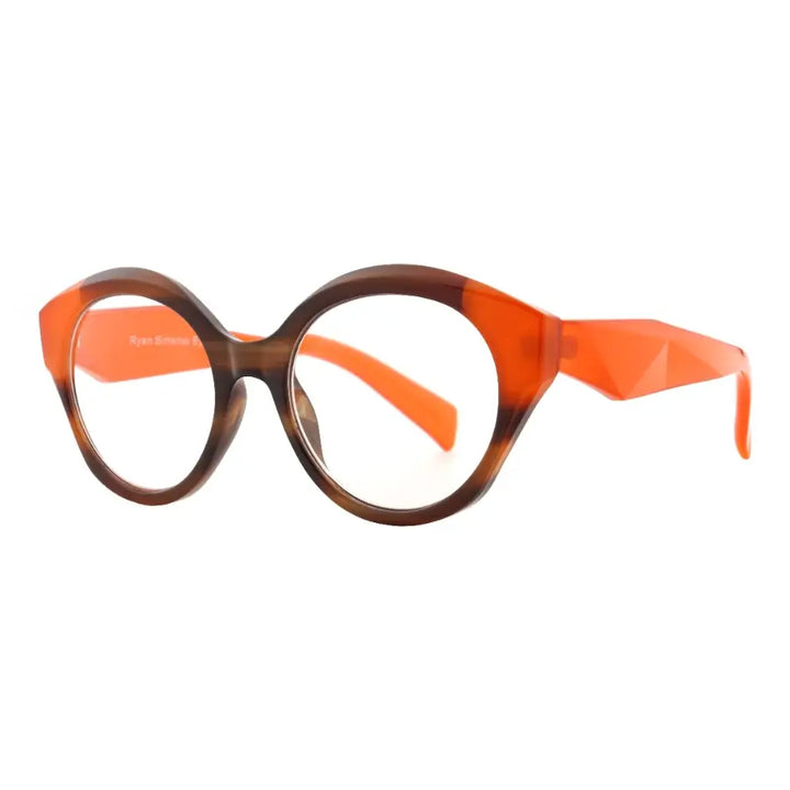 Avery Blue Light Readers in Brown & Orange - Mildred Hoit