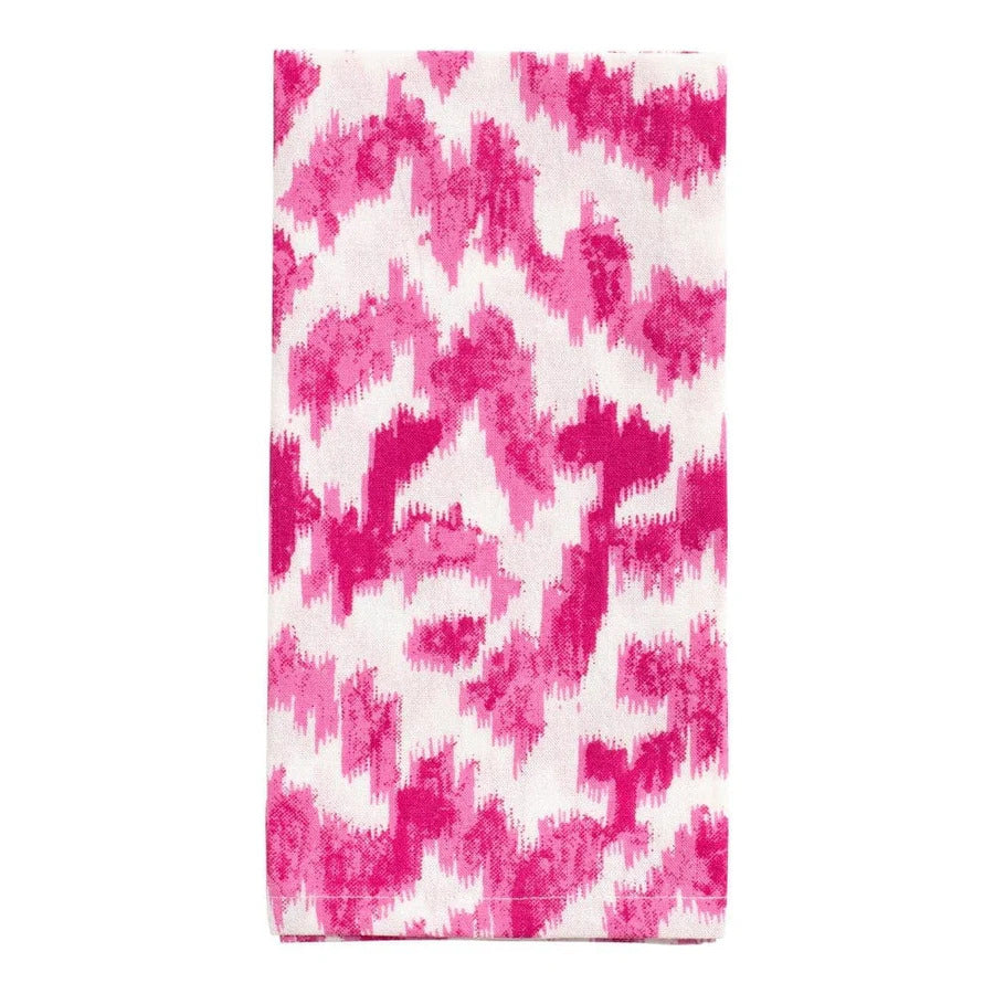 Caspari Modern Moire Cloth Dinner Napkins in Pink - Mildred Hoit