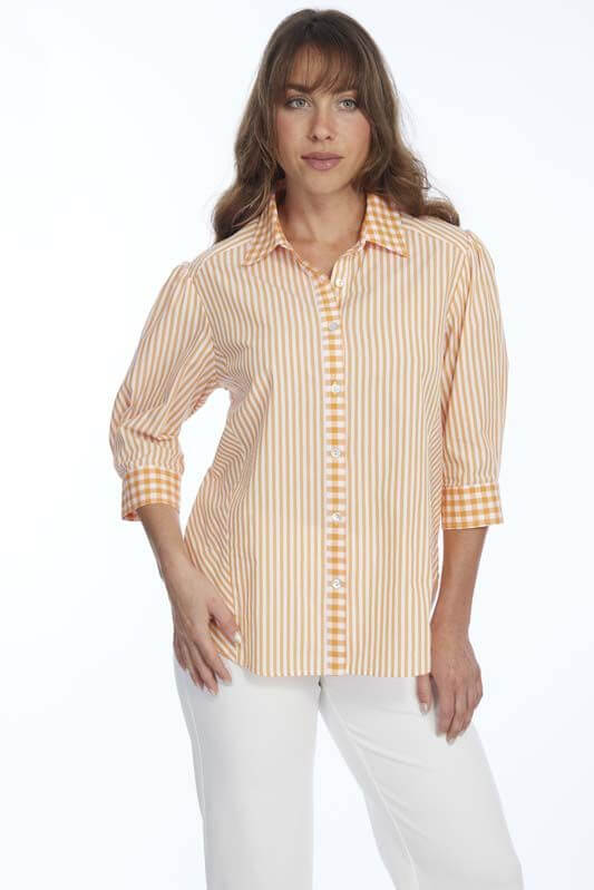 Lior Heidi 2 Shirt in Orange and White