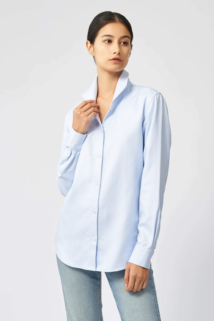 Kal Rieman Ginna Blouse in French Blue - Mildred Hoit