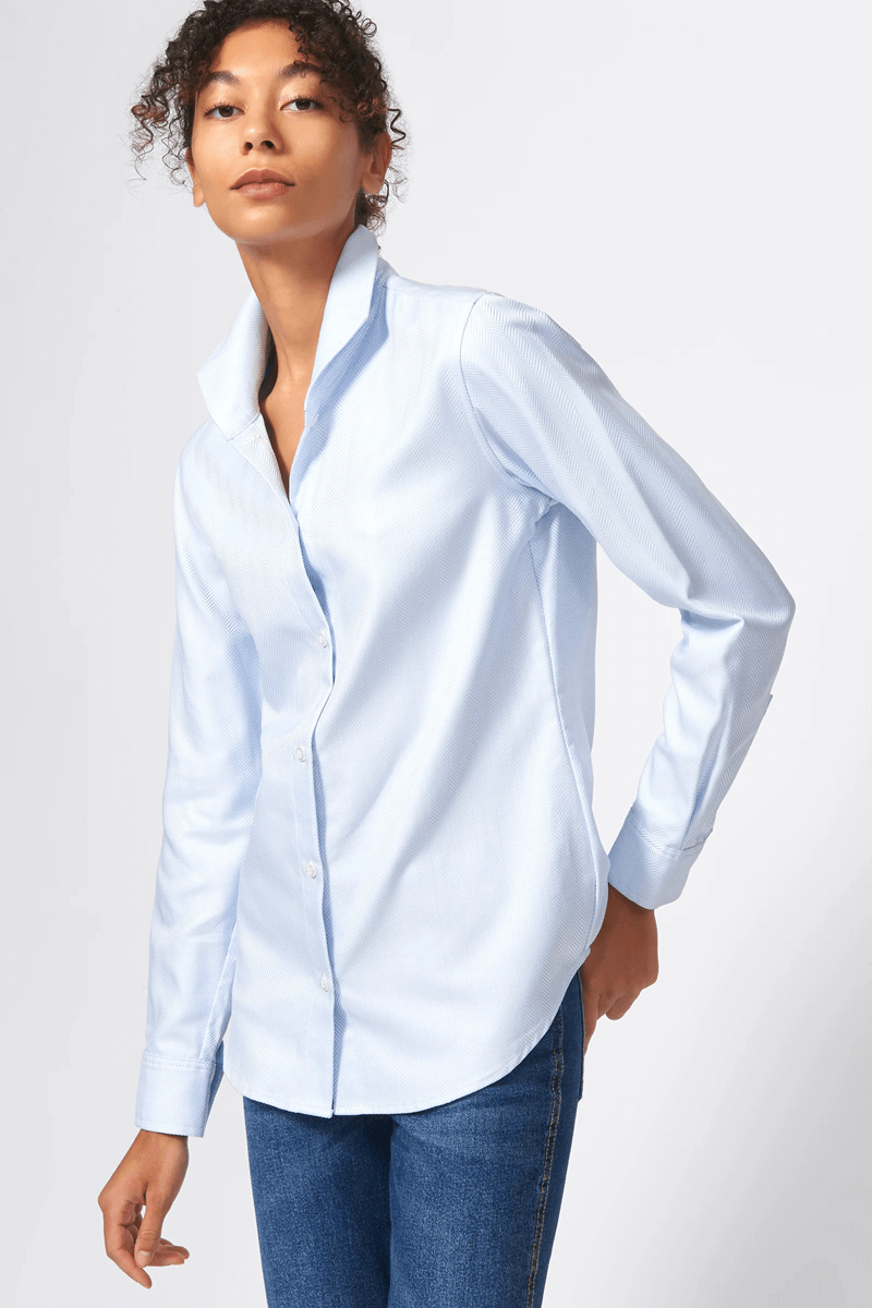 Kal Rieman Ginna Blouse in French Blue - Mildred Hoit