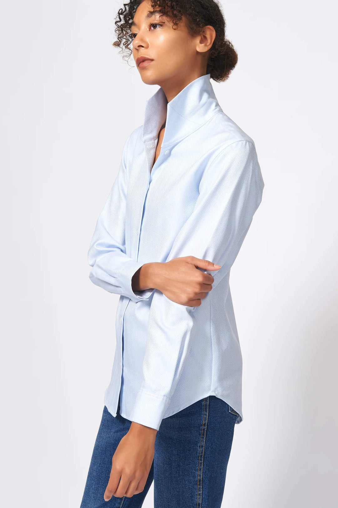 Kal Rieman Ginna Blouse in French Blue - Mildred Hoit