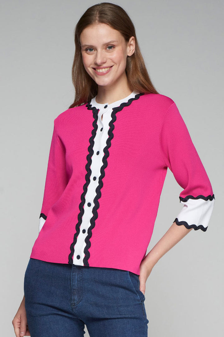 Ondulina Cardigan in Rosa - Mildred Hoit