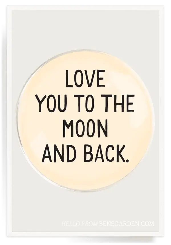 'Love you to the moon and back' Tray available at Mildred Hoit in Palm Beach.