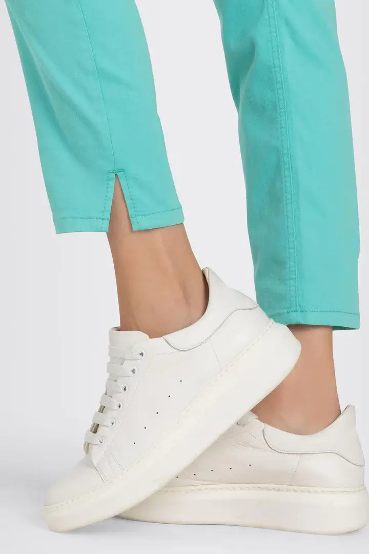 Dream Slim Pants in Aqua - Mildred Hoit