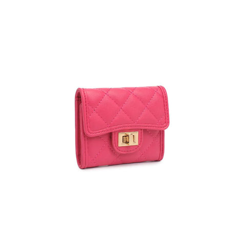 Quilted Shantel Wallet in Magenta