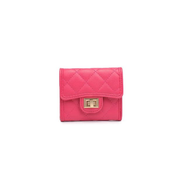Quilted Shantel Wallet in Magenta