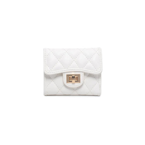 Quilted Shantel Wallet in White