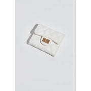 Quilted Shantel Wallet in White