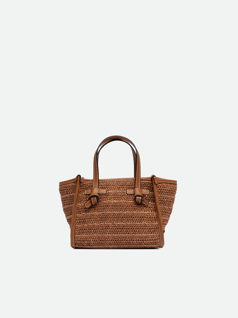 Gianni Chiarini Bag in Caramello Straw & Leather - Mildred Hoit