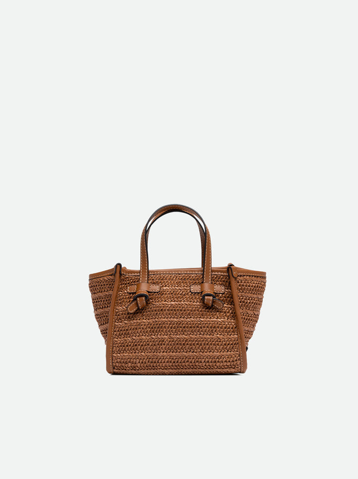 Gianni Chiarini Bag in Caramello Straw & Leather - Mildred Hoit