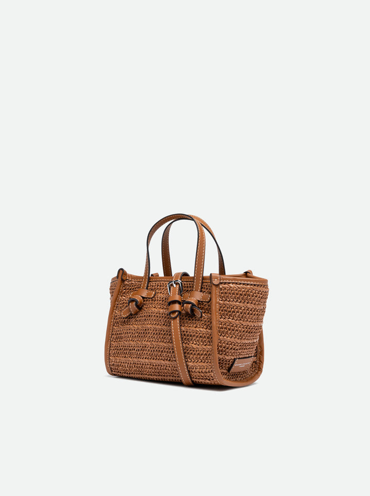 Gianni Chiarini Bag in Caramello Straw & Leather - Mildred Hoit
