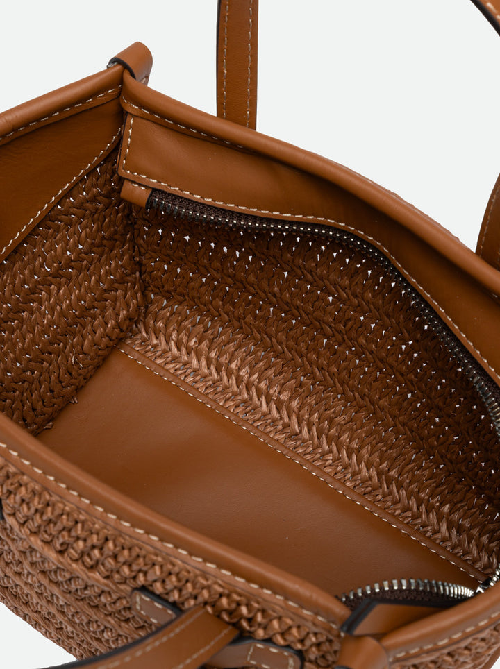 Gianni Chiarini Bag in Caramello Straw & Leather - Mildred Hoit
