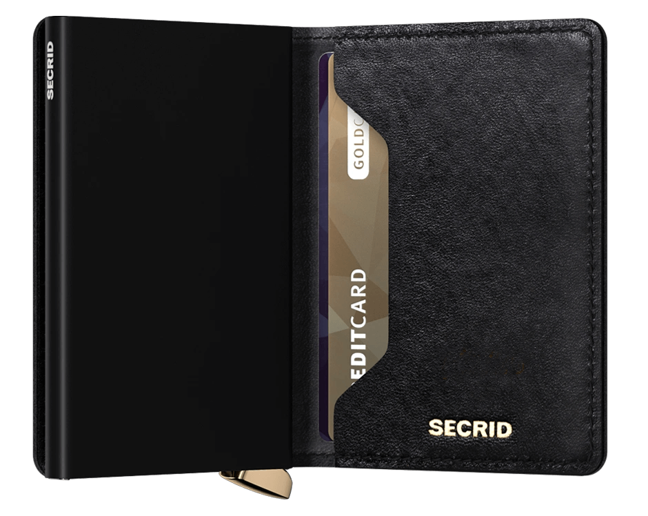 Emboss Diamond Black Mini Wallet