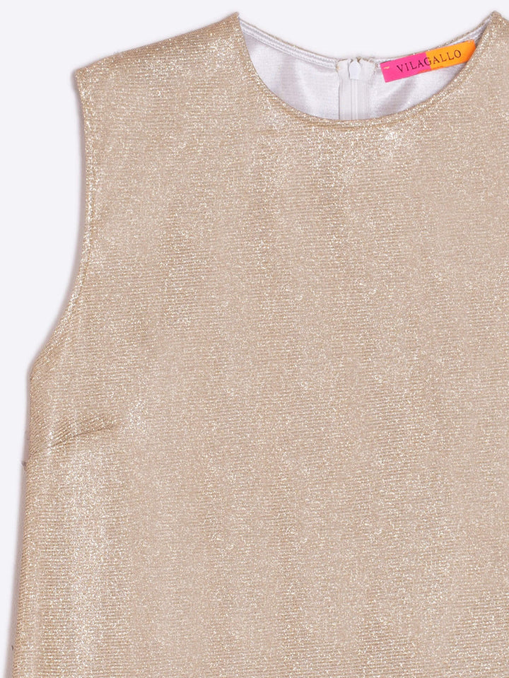 Abigail Shirt in Gold detailed view.