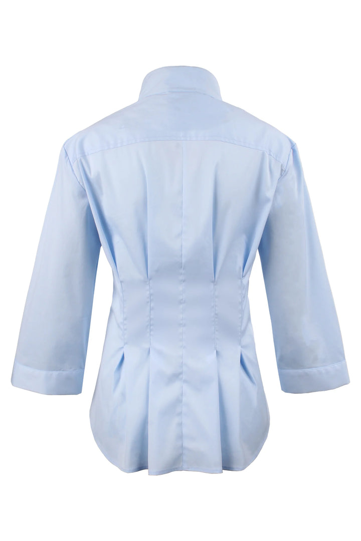 Finley Rocky Tie Front Blouse in Light Blue - Mildred Hoit