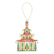 Caspari Christmas Pagoda Decorative Gift Tag available at Mildred Hoit in Palm Beach.