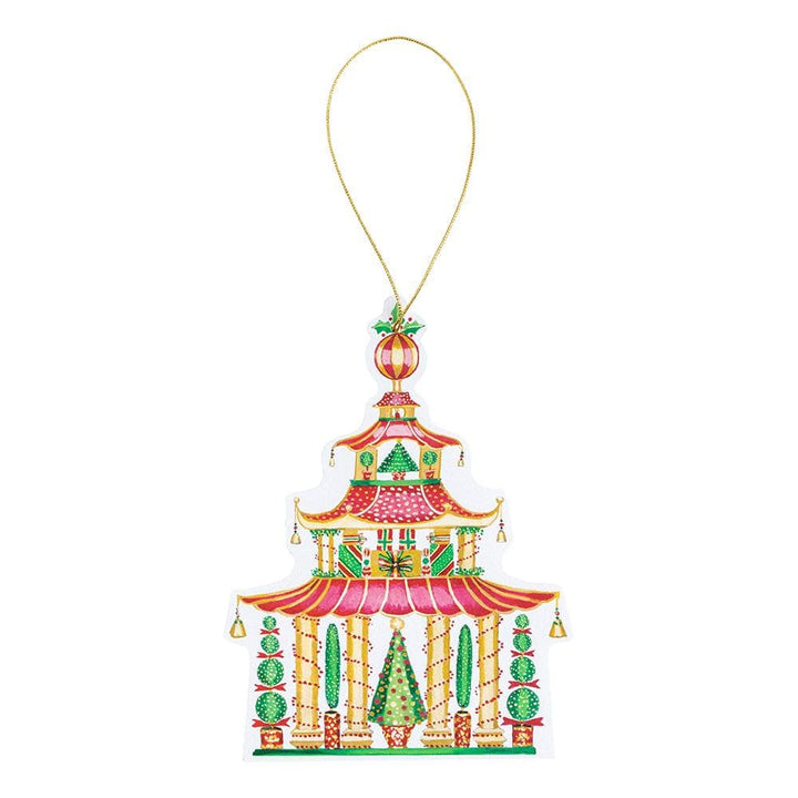 Caspari Christmas Pagoda Ornament Tag - Mildred Hoit