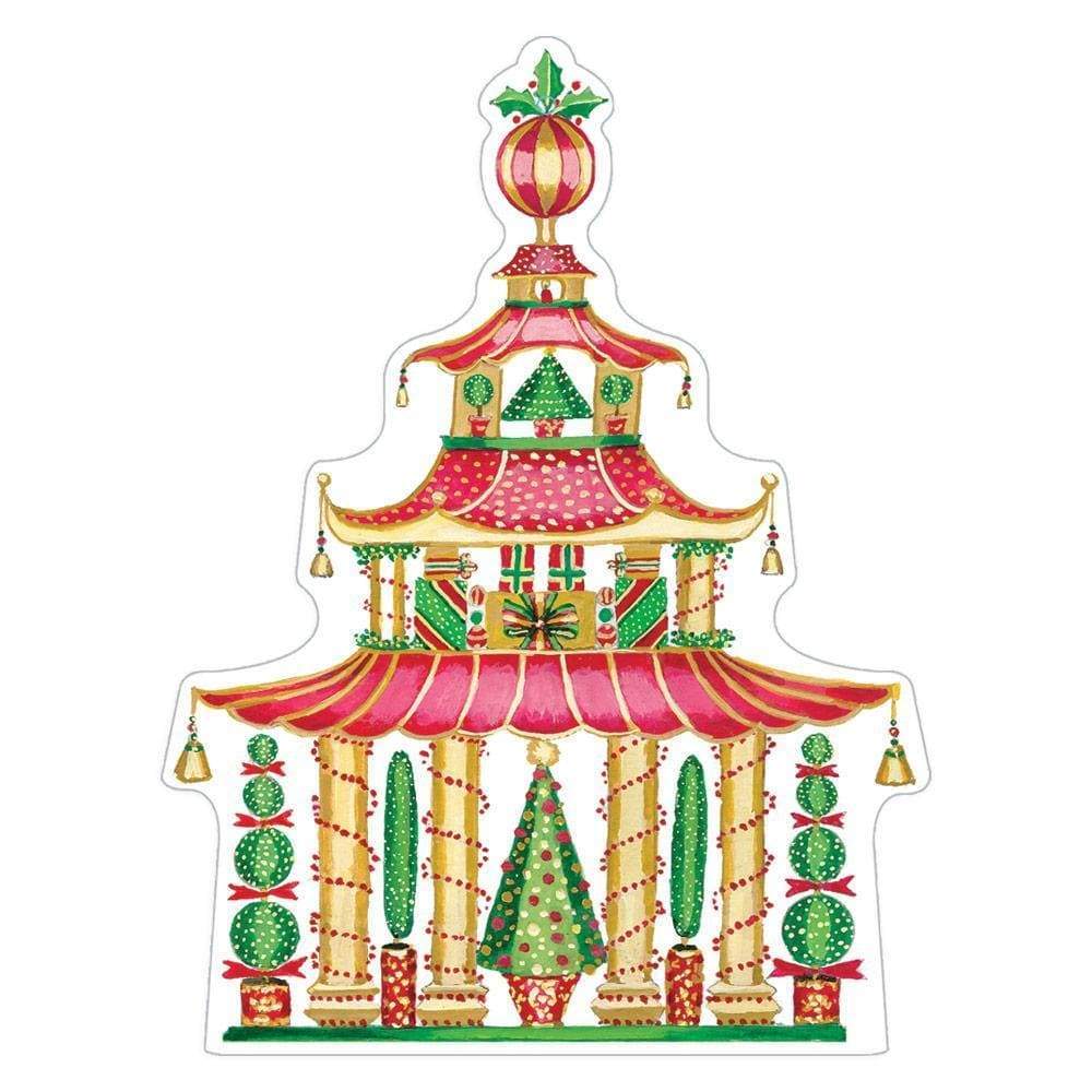 Caspari Christmas Pagoda Ornament Tag - Mildred Hoit