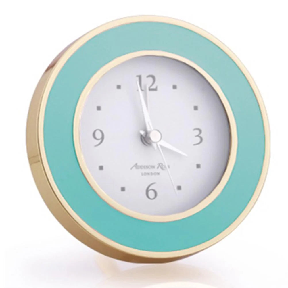 Addison Ross Turquoise Blue & Gold Alarm Clock - Mildred Hoit