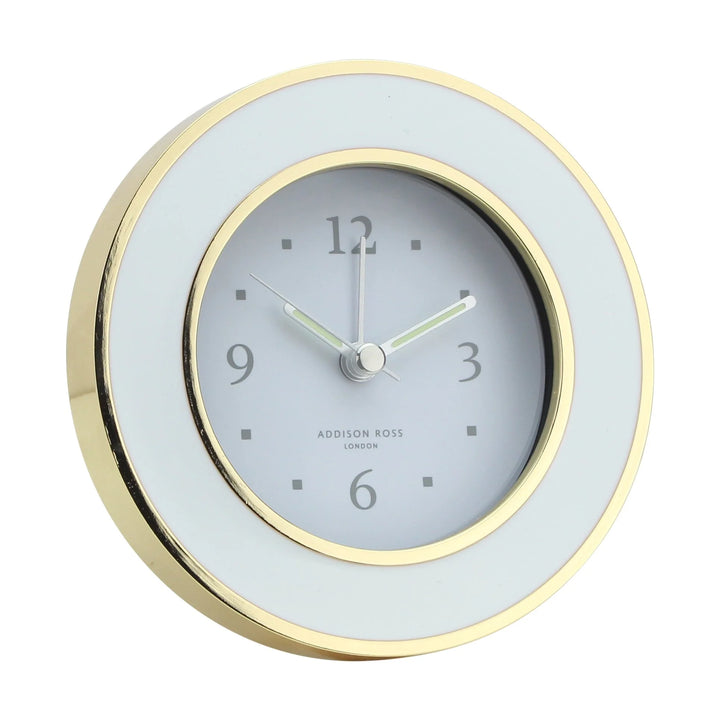 Addison Ross White & Gold Silent Alarm Clock - Mildred Hoit