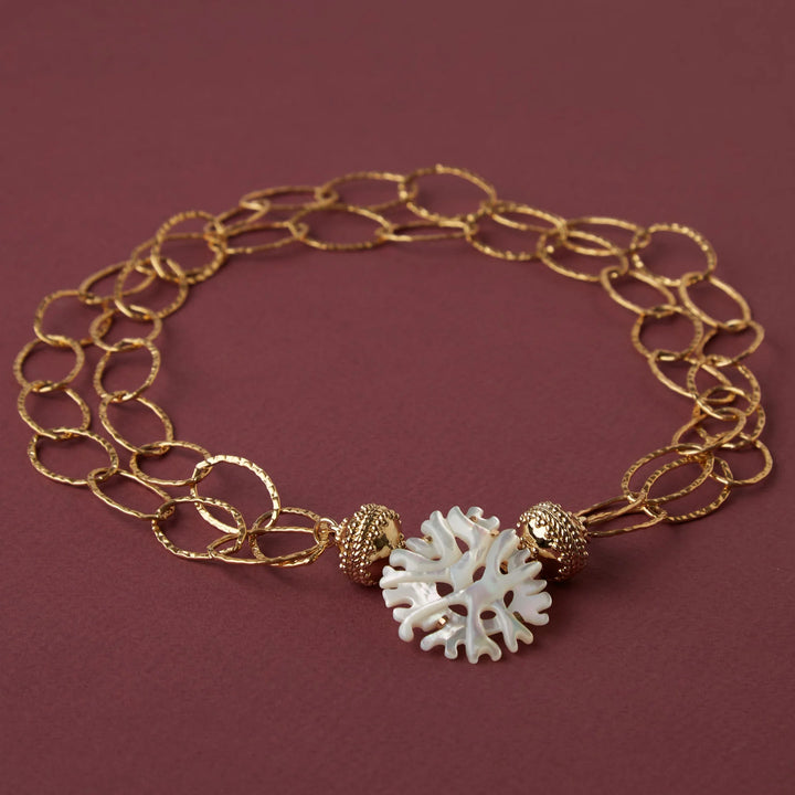 Clara Williams Small Mother of Pearl Coral Centerpiece