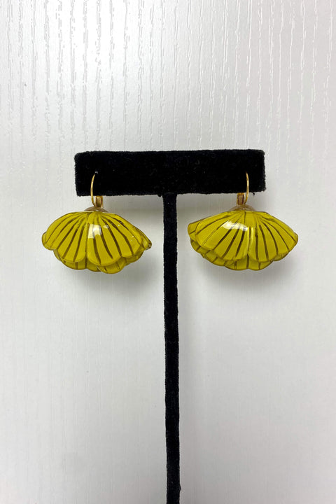 French Small Destin Earrings in Chartreuse available at Mildred Hoit in Palm Beach.