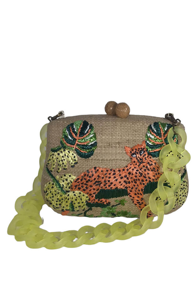 Blair Handbag in Leopard Print available at Mildred Hoit in Palm Beach.