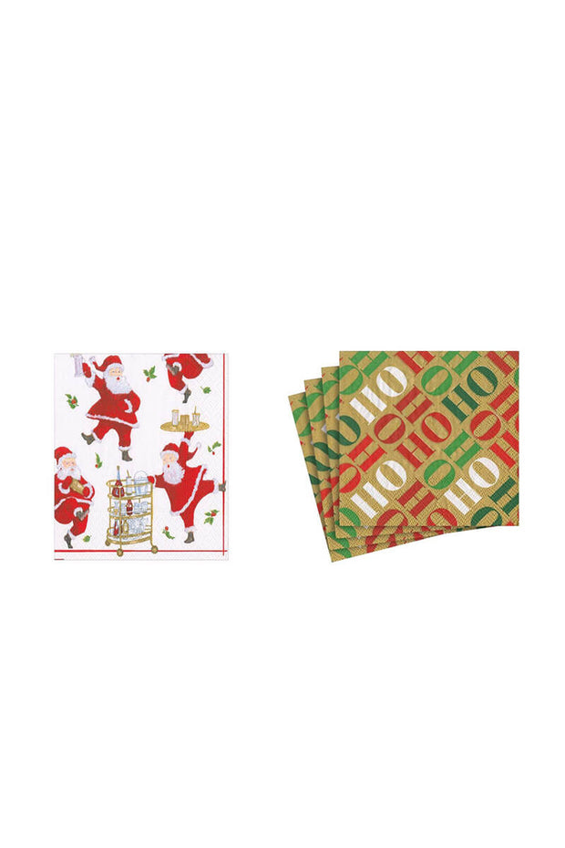 Cocktails with Santa Napkin Set available at Mildred Hoit in Palm Beach.