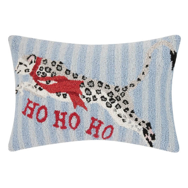 Leopard Christmas Pillow available at Mildred Hoit in Palm Beach.