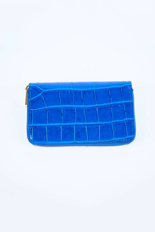 Leather Ancona Wallet in Royal