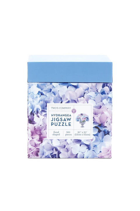 Blue and White Hydrangea Floral Arrangement Puzzle
