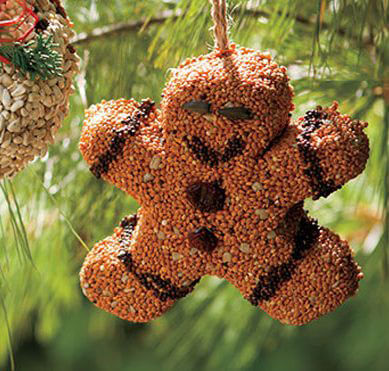 Gingerbread Men Bird Seed Ornaments - Set of 3 - Mildred Hoit