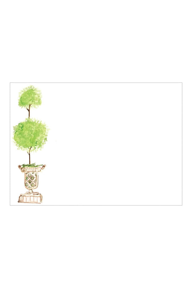 Caspari Painted Topiary Correspondence Cards available at Mildred Hoit.