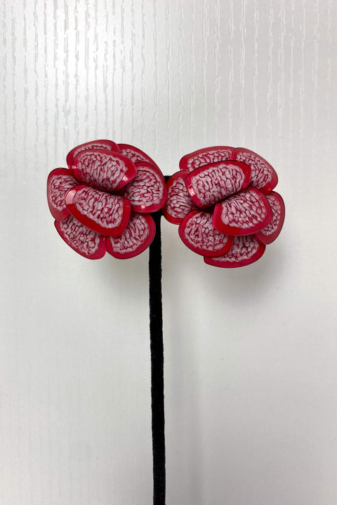 French Marie Clip Earring in Red