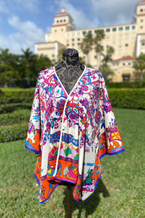 Multi-Color Printed Kimono available at Mildred Hoit in Palm Beach.