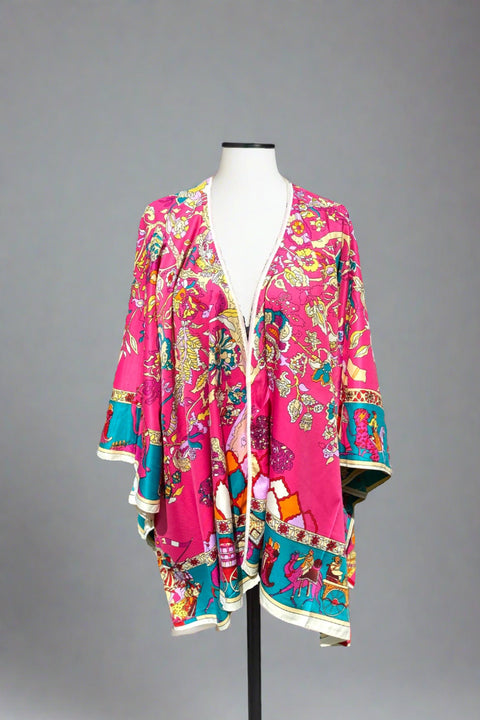 Hot Pink Printed Kimono available at Mildred Hoit in Palm Beach.