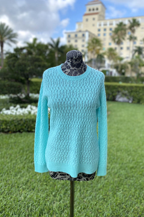 Fish Net Cable Sweater in Hawaiian