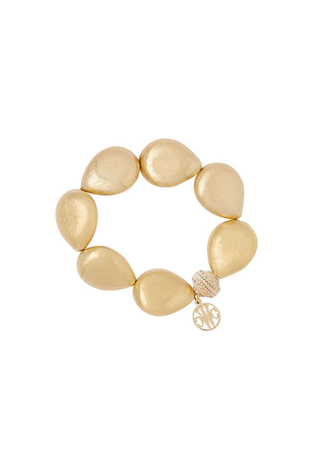 Gold Teardrop Stretch Bracelet available at Mildred Hoit.