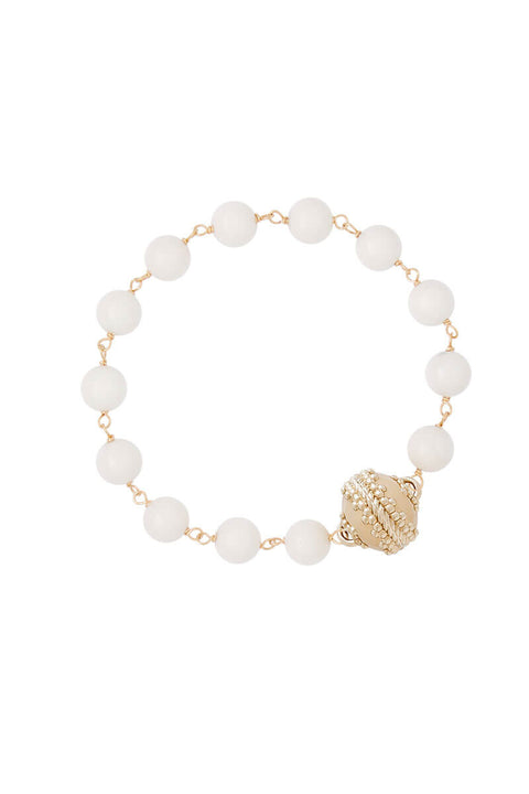 Clara Williams Caspian White Agate Bracelet available at Mildred Hoit in Palm Beach.
