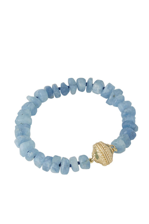 Clara Williams Aquamarine Stretch Bracelet available at Mildred Hoit in Palm Beach.