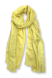 Featherweight Cashmere Shawl in Banana available at Mildred Hoit in Palm Beach.