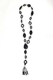 Boks and Baum Hand Crocheted Black and White Necklace available at Mildred Hoit.